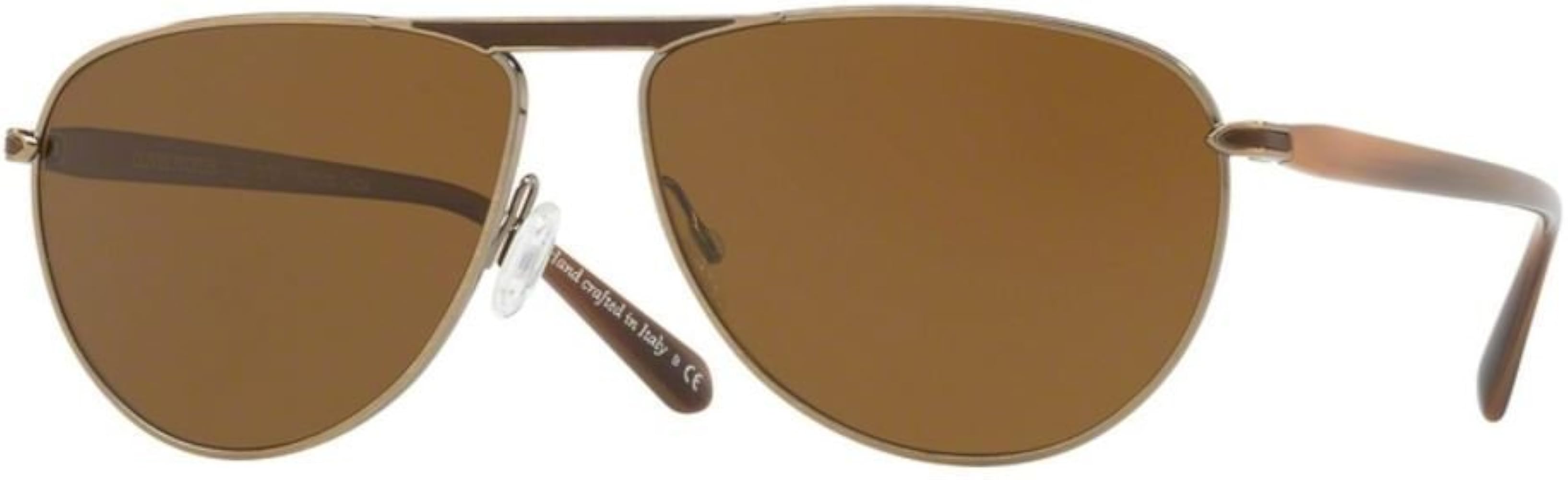 OLIVER PEOPLES POUR BERLUTI CONDUIT STREET Polarized 59mm OV 1213 SQ 5039N6  Italy Tobacco Bisque Antique Gold Bourbon NEW