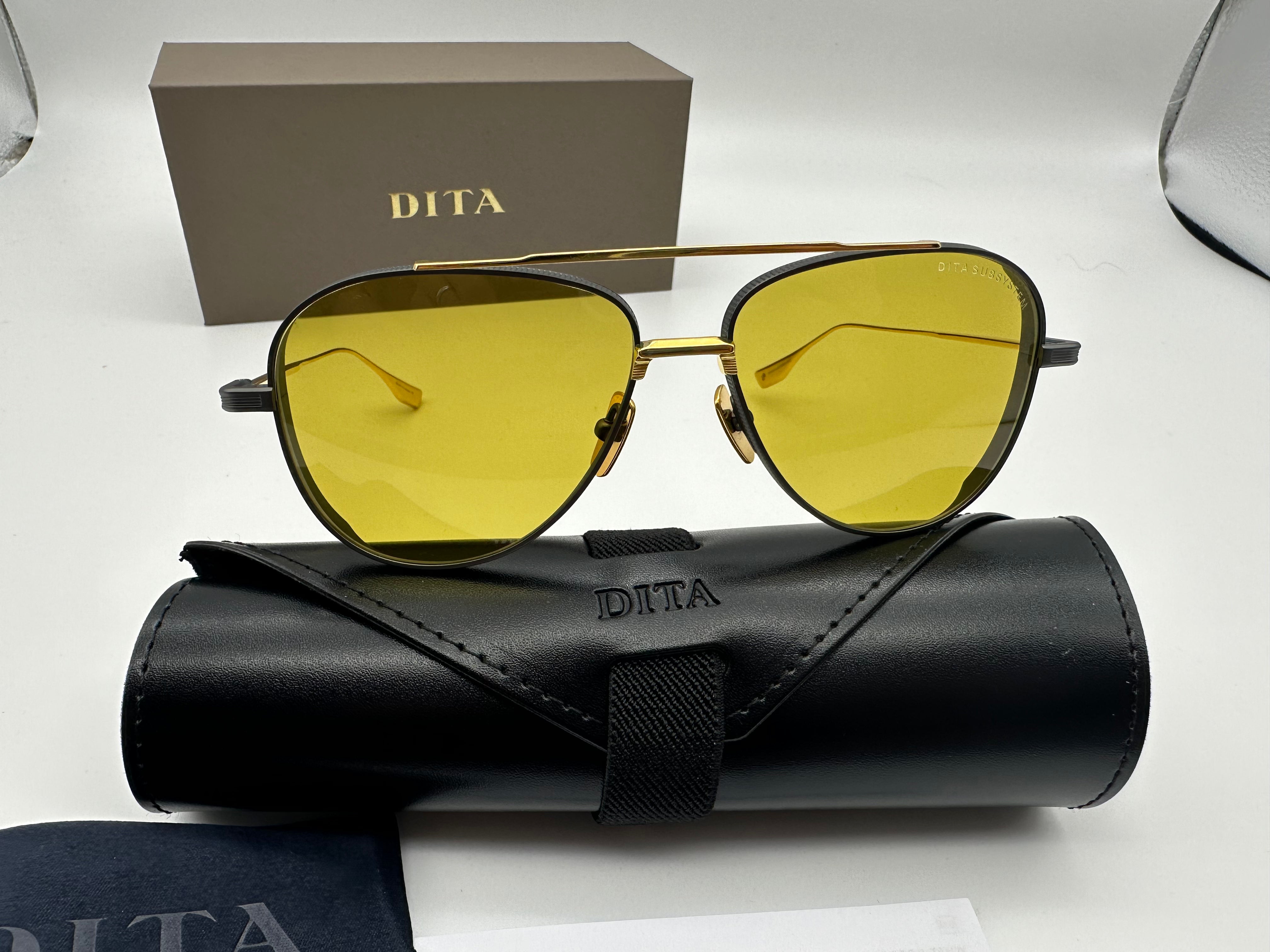 DITA SUBSYSTEM Aviator 58mm Black Iron - Golden Amber DTS141-A-02