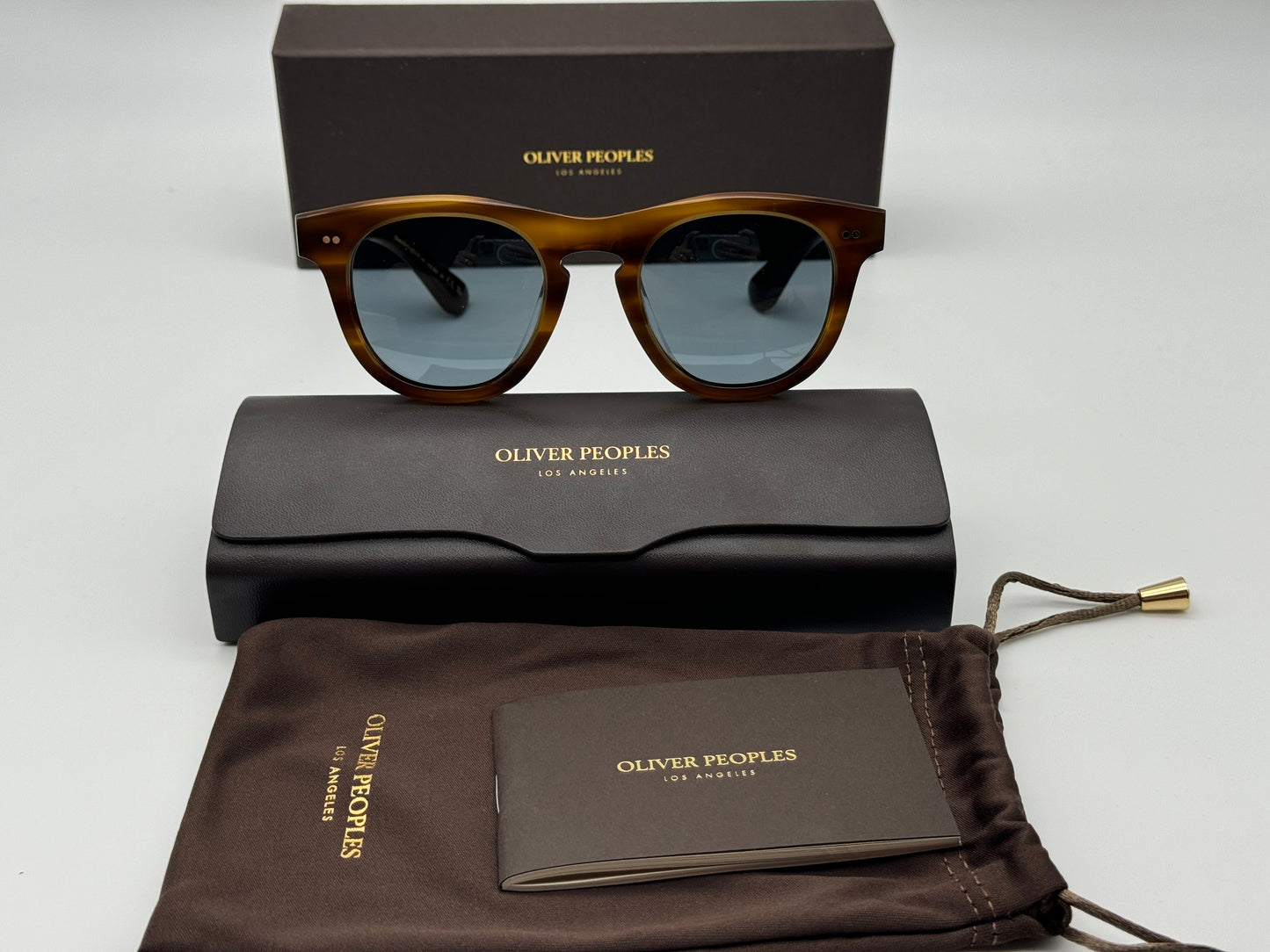 Oliver Peoples Rorke 47mm Sycamore / Indigo Photochromic 1753RB JAPAN NEW