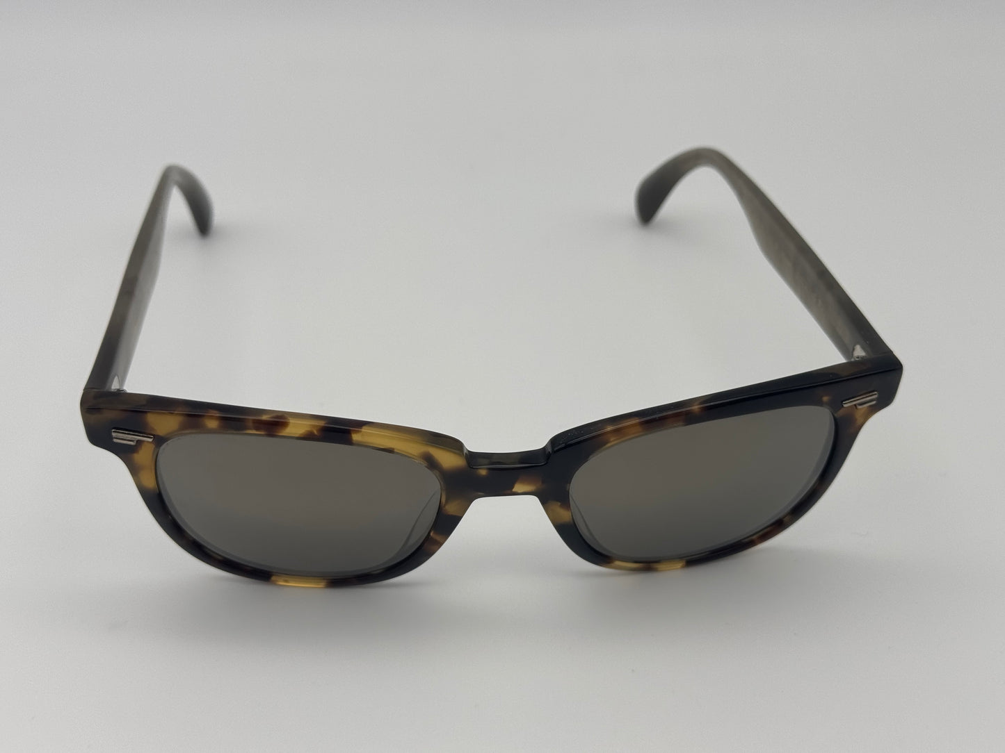 Oliver Peoples Masek 51mm OV 5301SU 158239 Tortoise / Marble Silver Mirror Preowned