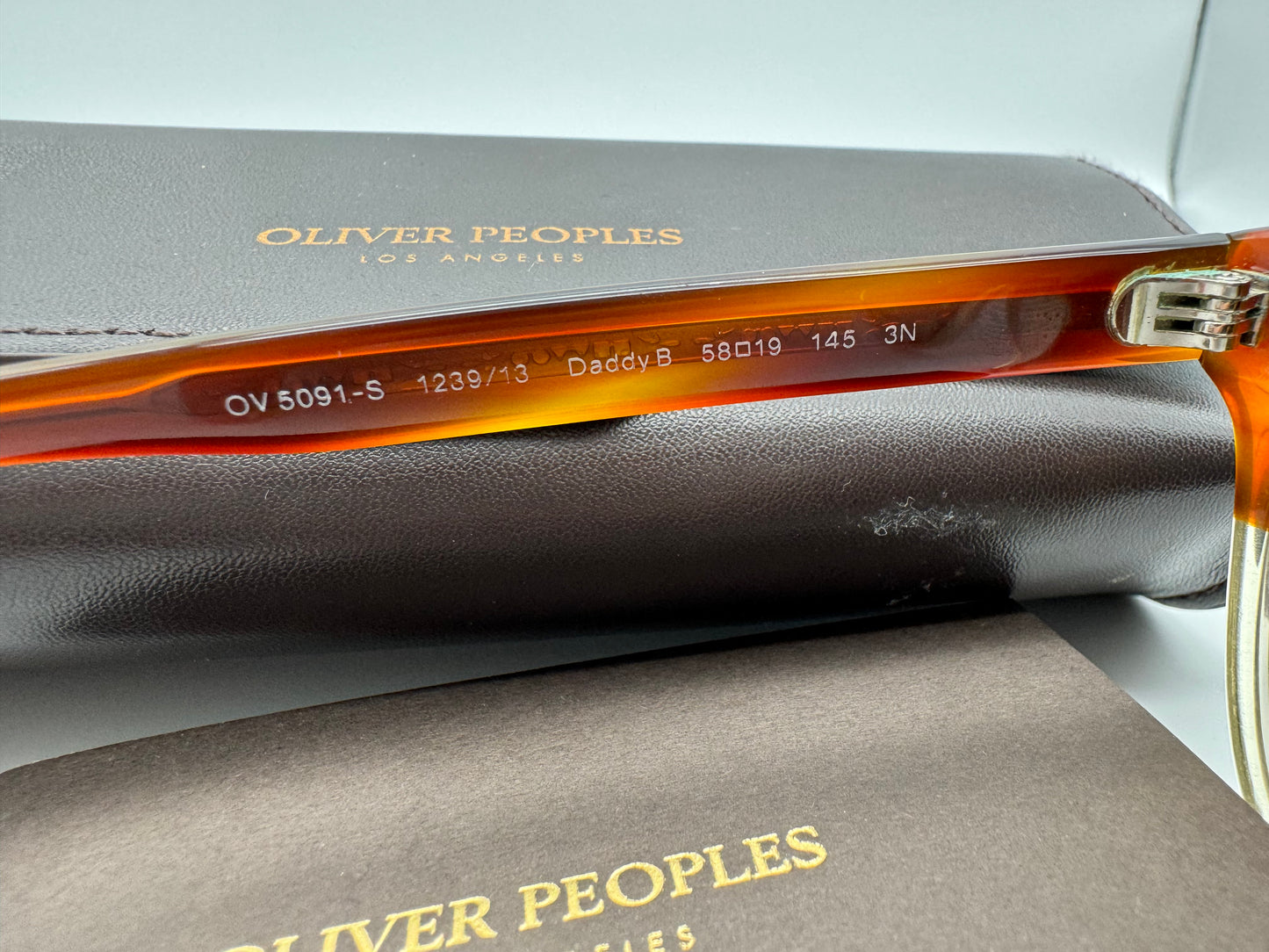 Oliver Peoples Daddy B 58mm OV5091S 1239/13 T58 Amber Tortoise Buff Gradient PREOWNED