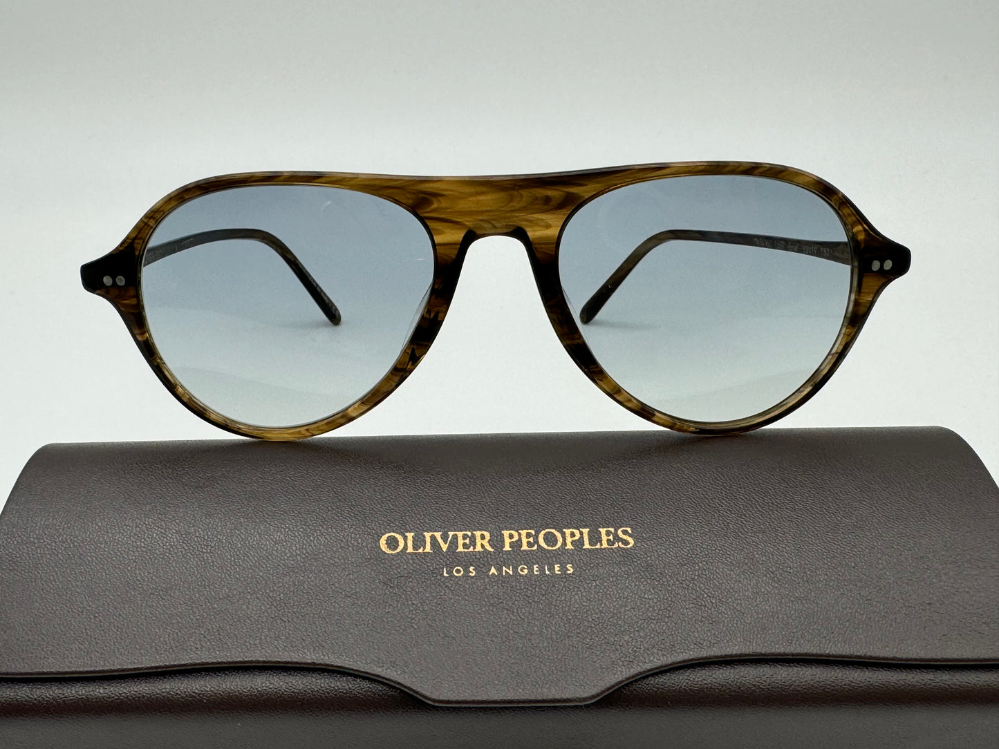 Oliver Peoples Emet 53mm OV 5406 Sepia Smoke / Soft Teal Gradient Mirror Italy NEW