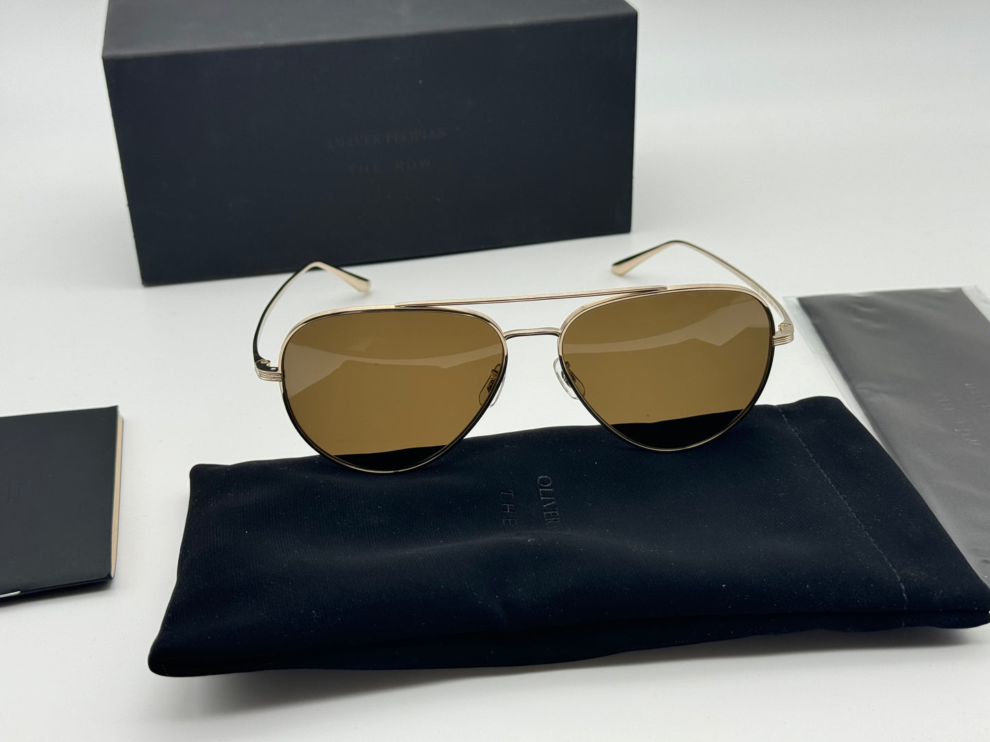 Oliver Peoples x The Row Casse 58mm Titanium OV 1277 ST 529257 Gold/Brown Polarized Japan NEW