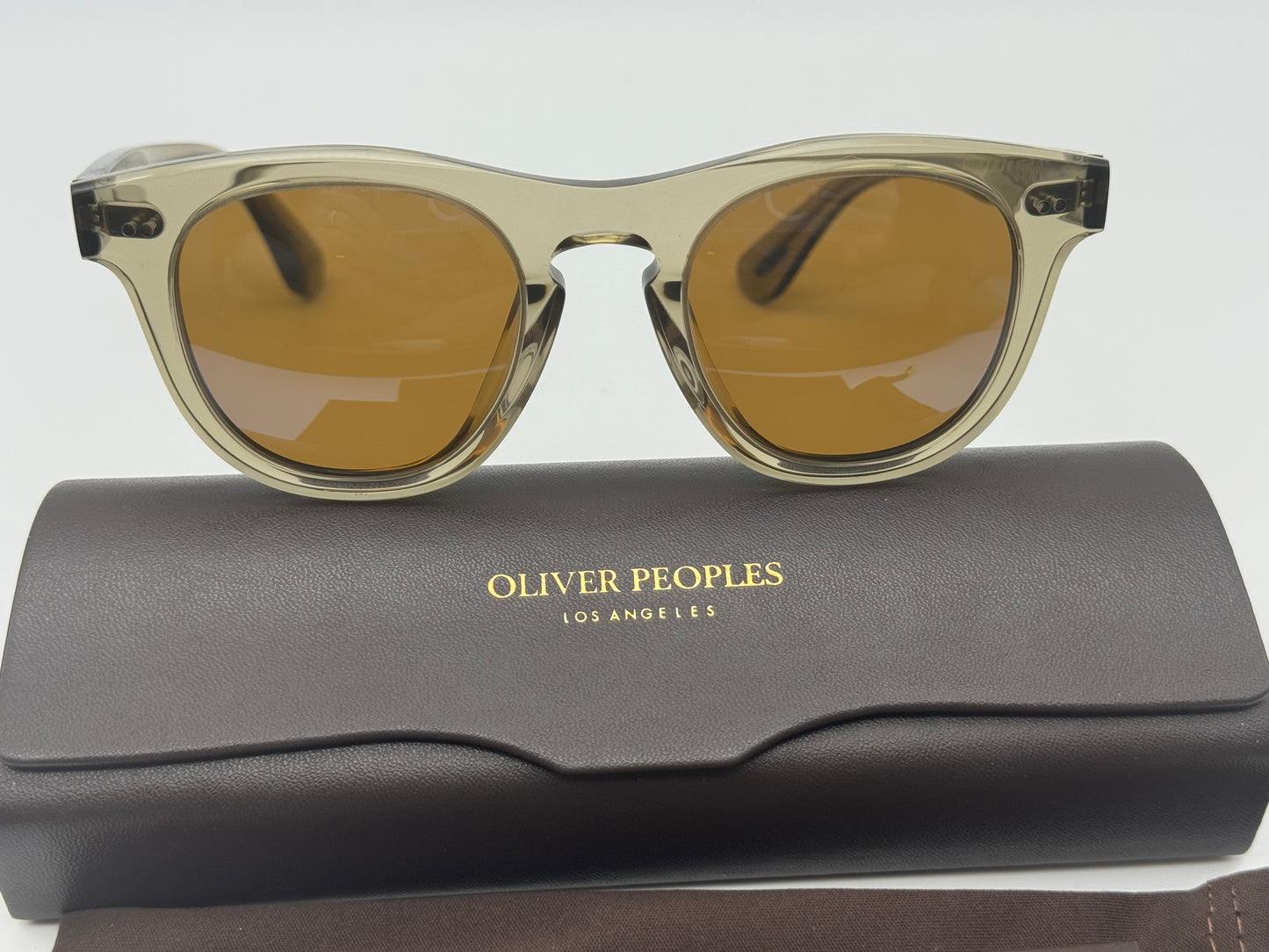 Oliver Peoples Rorke 47 mm OV 5509SU 1745G8 Sencha / Cognac Mirror Japan NEW