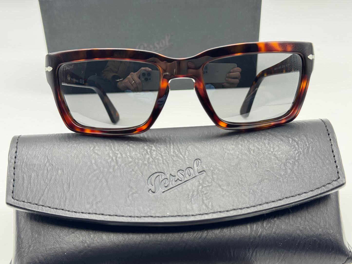 Persol PO 3363 55mm Havana / Dark Gray Italy 24 / B1 Italy NEW