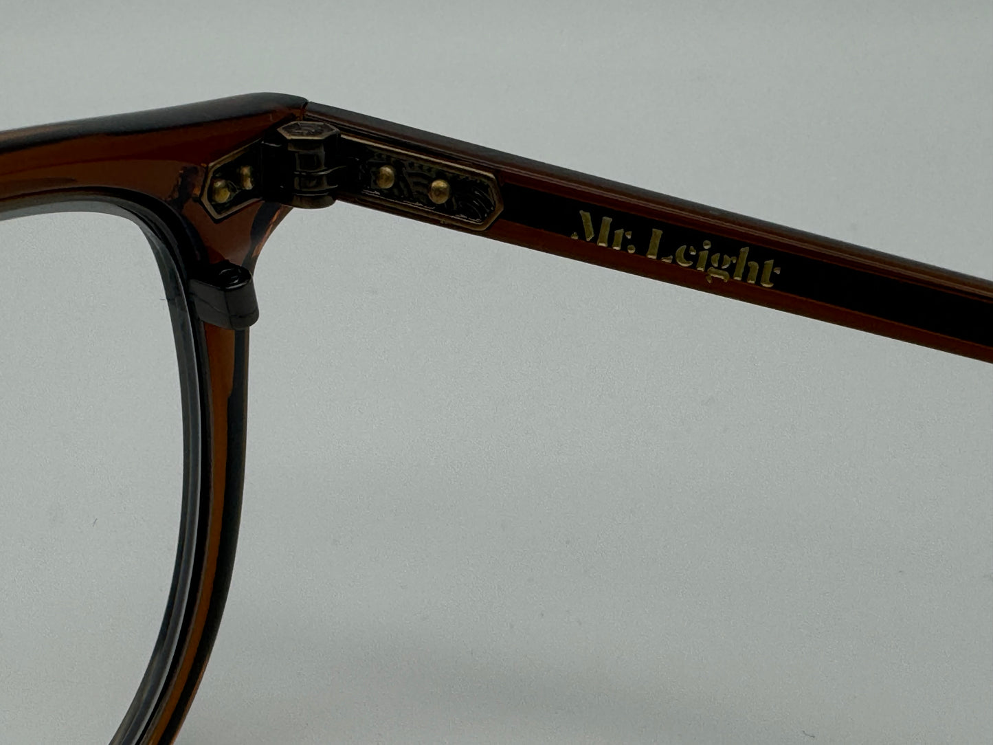 Mr. Leight Coopers C 46mm Eyeglass Carmelita / Antique Gold Titanium Limited Japan NEW