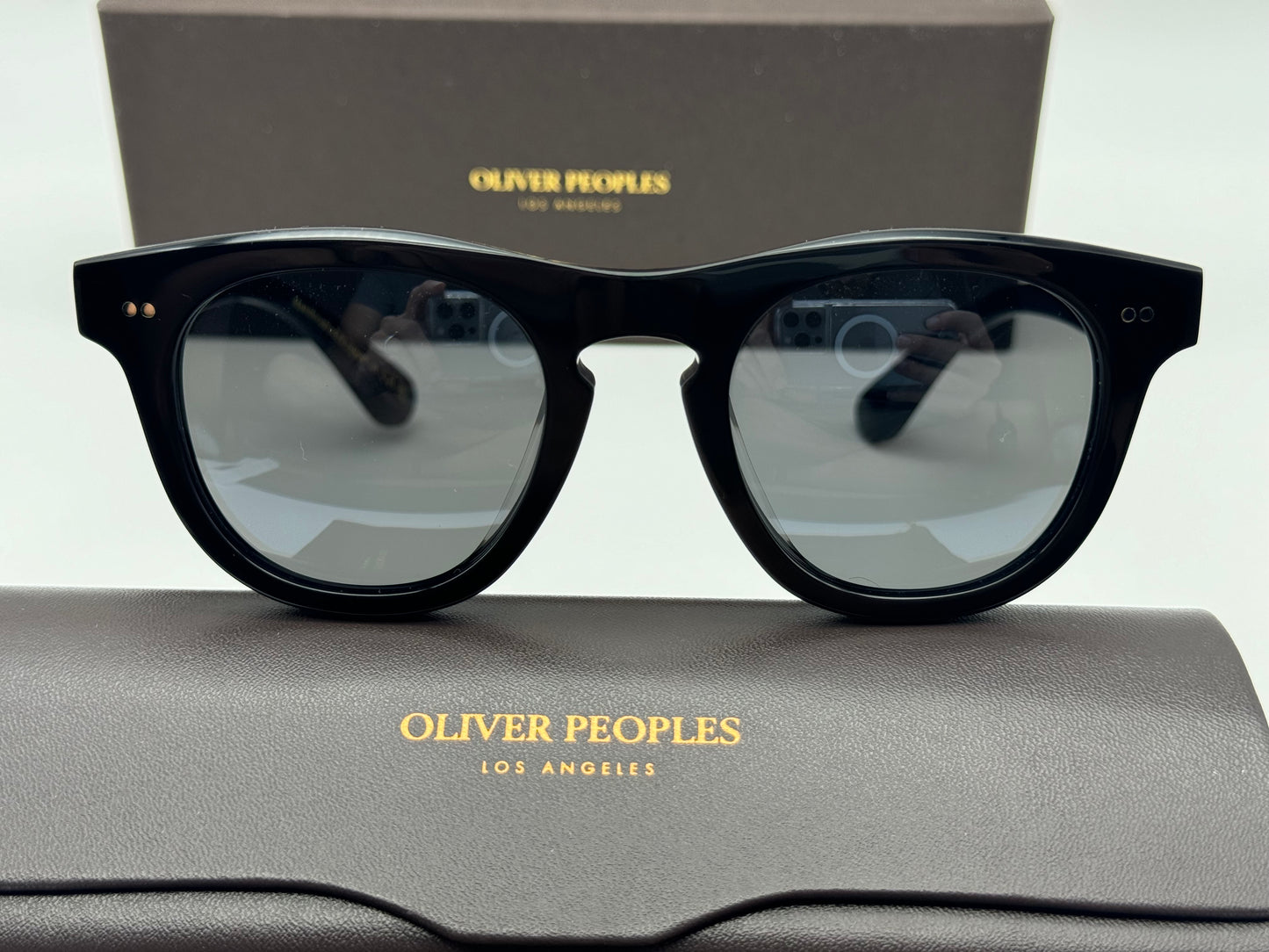 Oliver Peoples Rorke 47mm Black / Carbon Gray 1731R5 Black / Gray Japan NEW