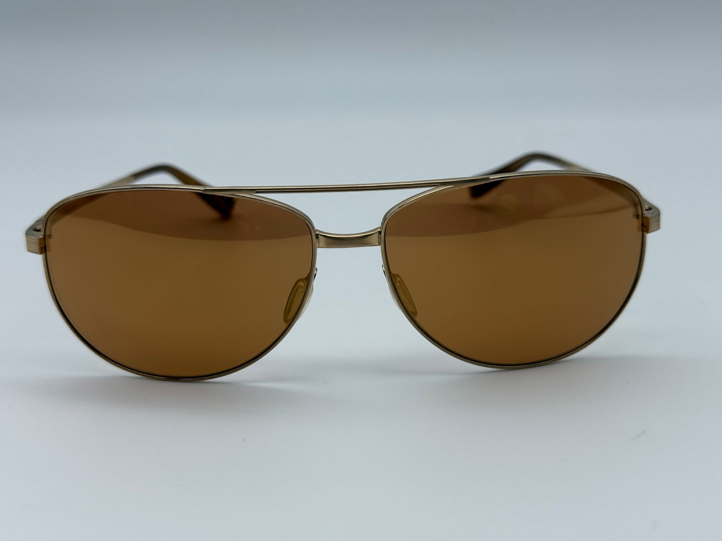 Oliver Peoples Bergman 61mm Custom Sunglasses | Brushed Gold / Peach Gold Mirror Missing Box