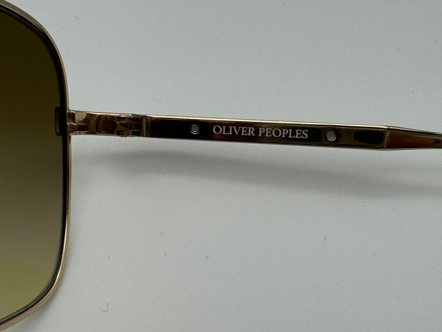 Oliver Peoples Sanford 57mm OV 1130 S Gold / Chrome Amber Photochromic 5132 / 85 Japan Preowned