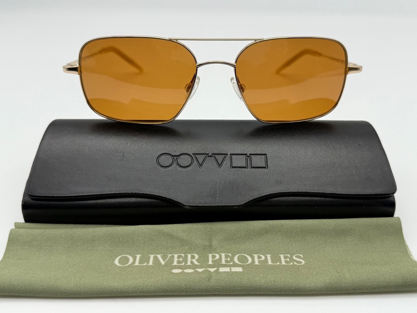 Oliver Peoples Victory 55mm Gold / Cognac VFX Lens Burn Notice First Gen (2003) Japan Polarized Missing Box