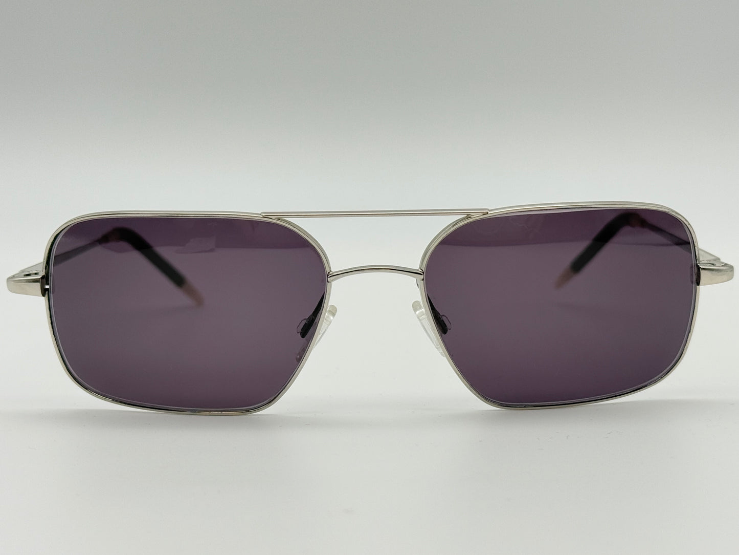 Oliver Peoples Victory 55mm Silver / Purple none-polarized polymer lens Preowned