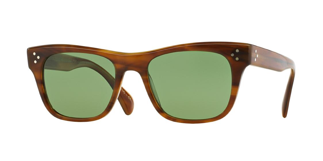 Oliver Peoples Jack Huston 52mm OV 5302 SU 1011P1 Raintree / Jade Polarized VFX Italy Preowned