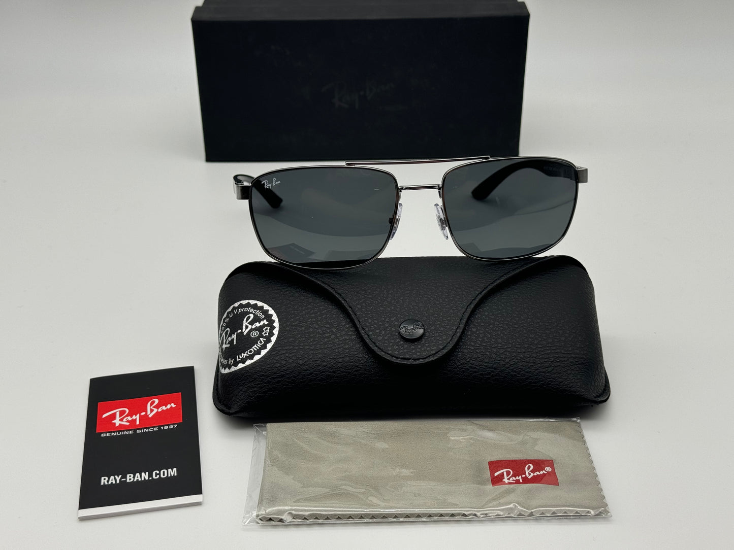 Ray-Ban RB 3737 60mm Gunmetal/ Dark Gray LITEFORCE 004 / 87 NEW