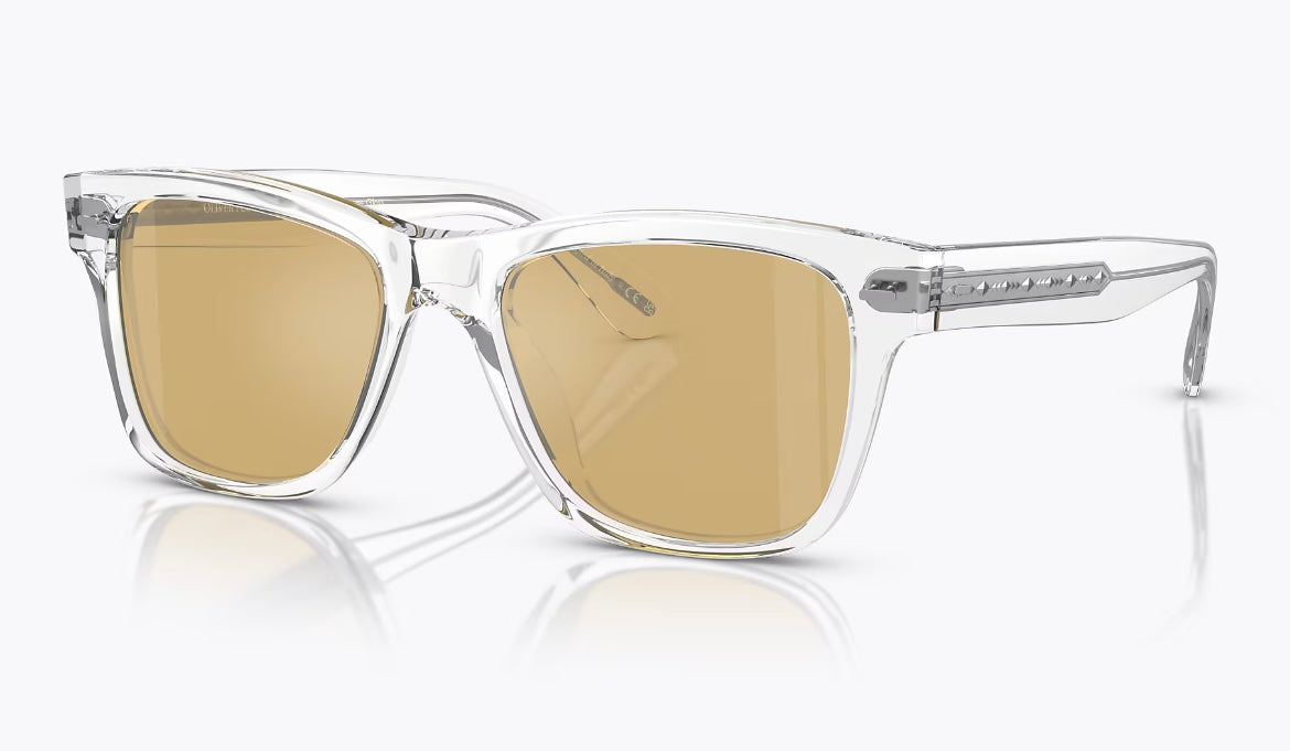 Oliver Peoples Oliver Sun 51mm Limited Edition Crystal / Mustard OV 5393 US 11010F Italy NEW