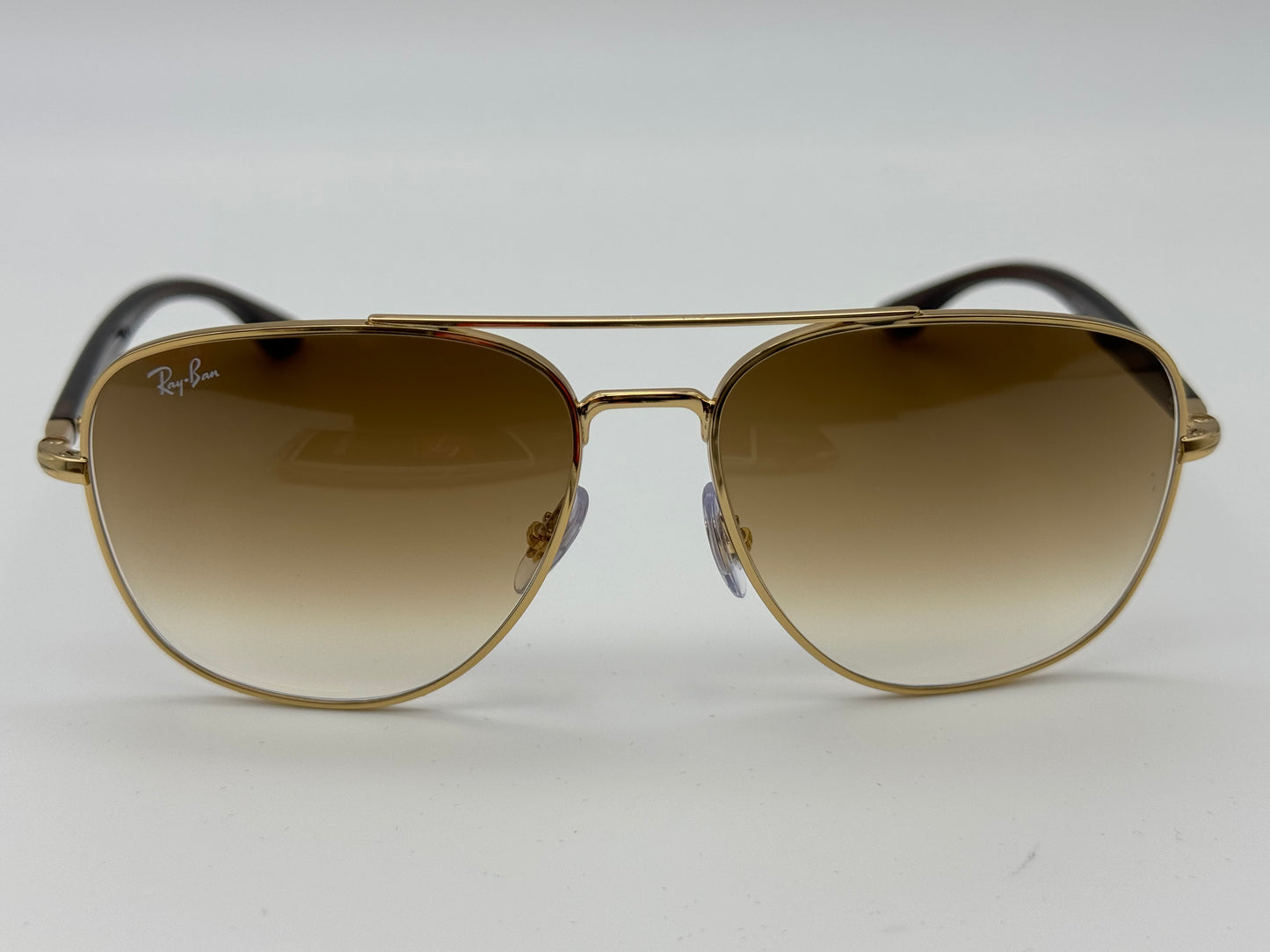 Ray-Ban RB 3683 56mm Gold / Clear Gradient Brown 001 /51 Italy NEW Small Factory defect