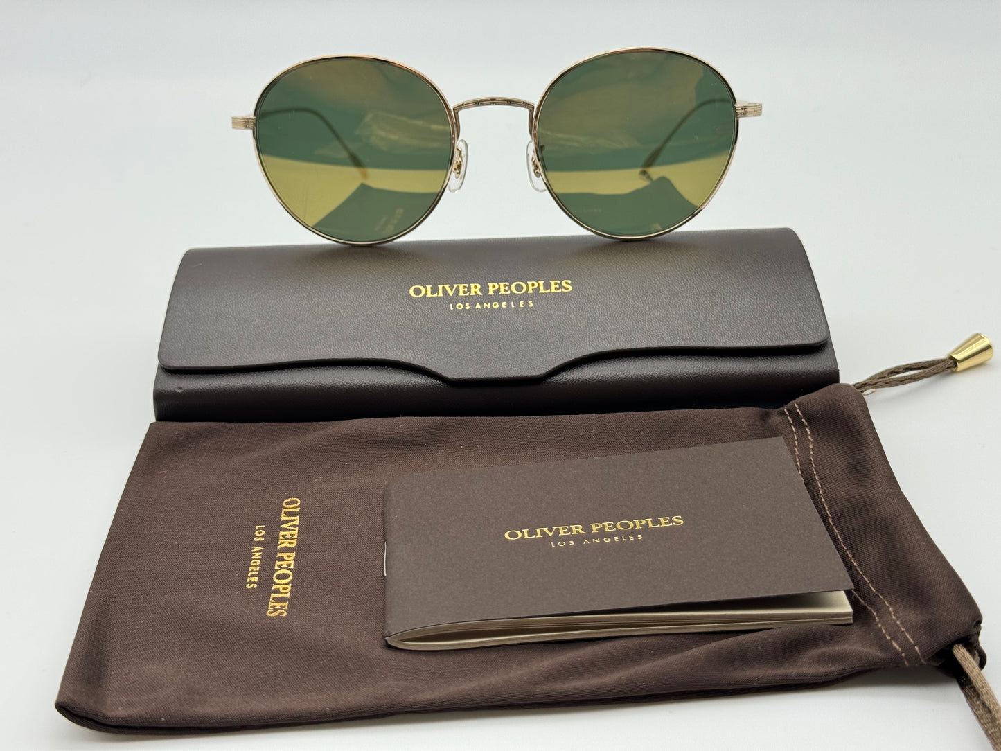 Oliver Peoples Altair OV 1306 ST 529208 50mm  Gold / G -15 Goldtone Titanium JAPAN NEW