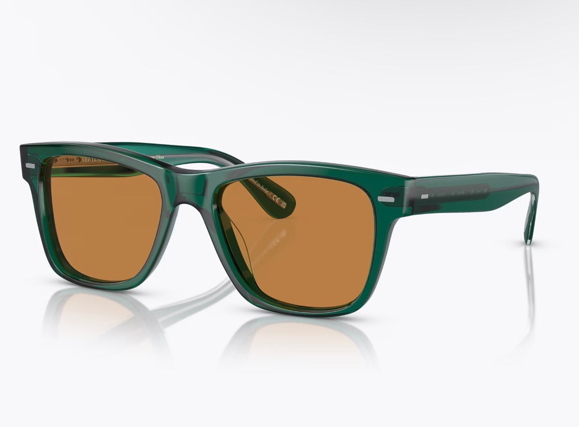 Oliver Peoples Oliver 54mm Translucent Dark teal / Cognac OV 5393 SU 176353 Italy NEW