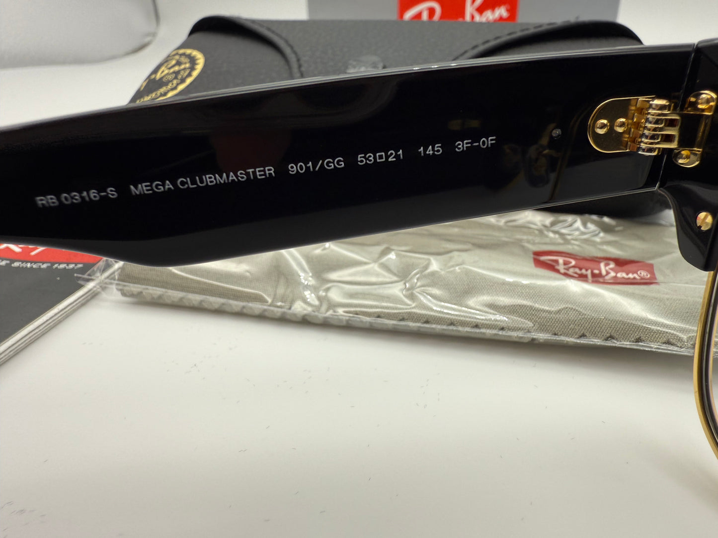 Ray-Ban Mega Clubmaster 53mm Transitions Photochromic Sapphire RB 0316 901 / GG Italy Read Description