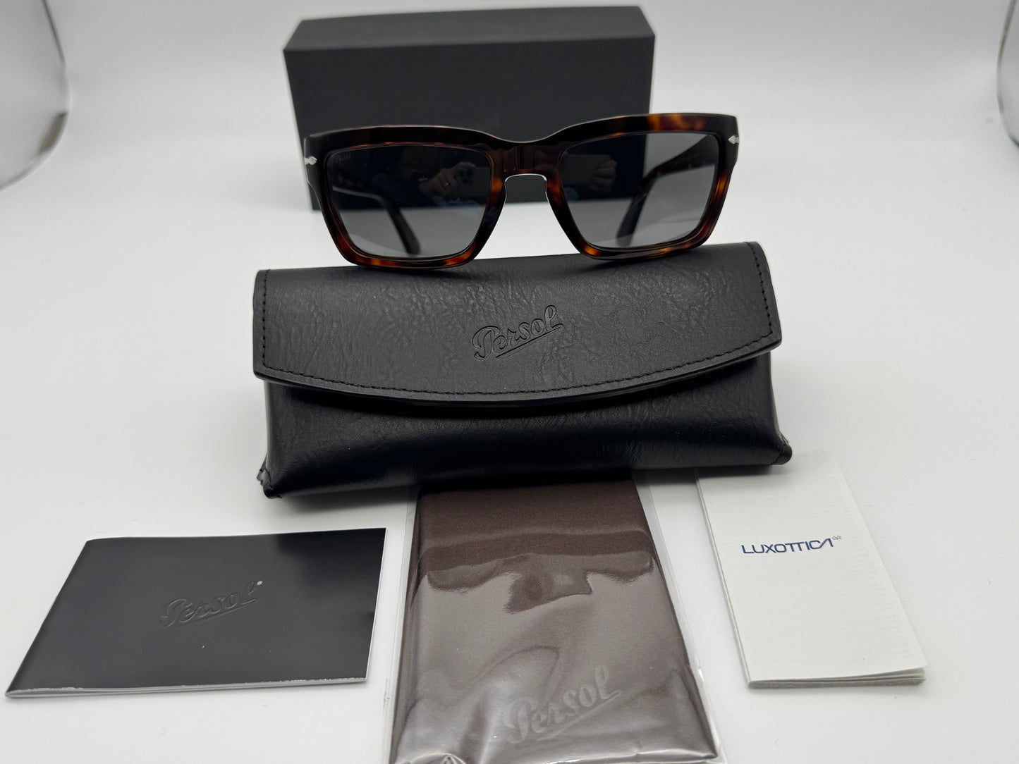 Persol PO 3363 55mm Havana / Dark Gray Italy 24 / B1 Italy NEW