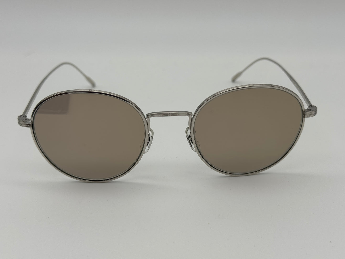 Oliver Peoples Altair 50mm Silver / Chrome Taupe Photochromic OV 1306 50365D Titanium Japan NEW