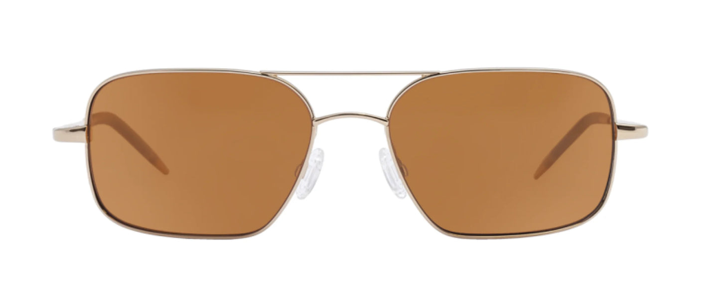 Oliver Peoples Victory G 55 Gold / Cognac Burn Notice Michael Weston Rare Polarized Missing Box