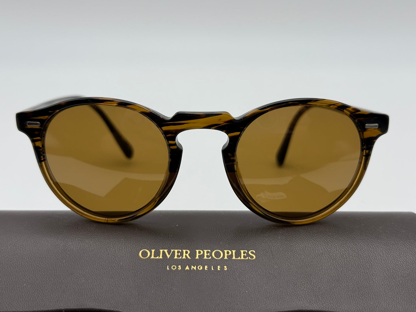 Oliver Peoples GREGORY PECK SUN 47mm Tortoise/Crystal B15 OV 5217S 100153 Tortoise Italy Preowned