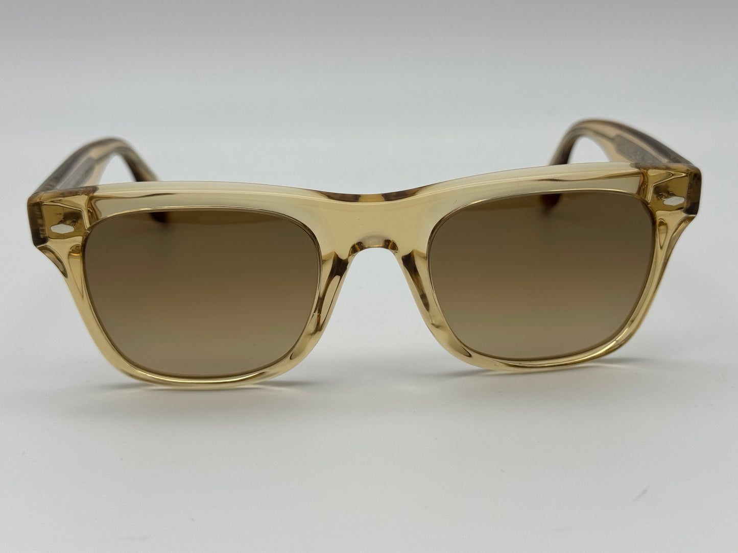 Oliver Peoples Mister Brunello 50mm OV 5519 Champagne Chrome Amber Photochromic 17650 missing Box