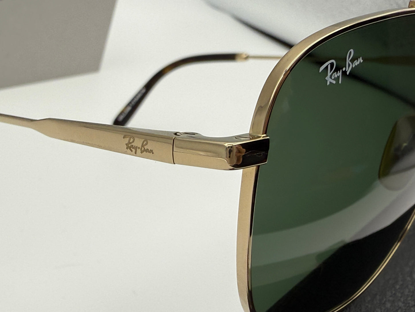 Ray-Ban William Titanium 59mm Gold / Green G 15 RB 8097 926531 Japan NEW