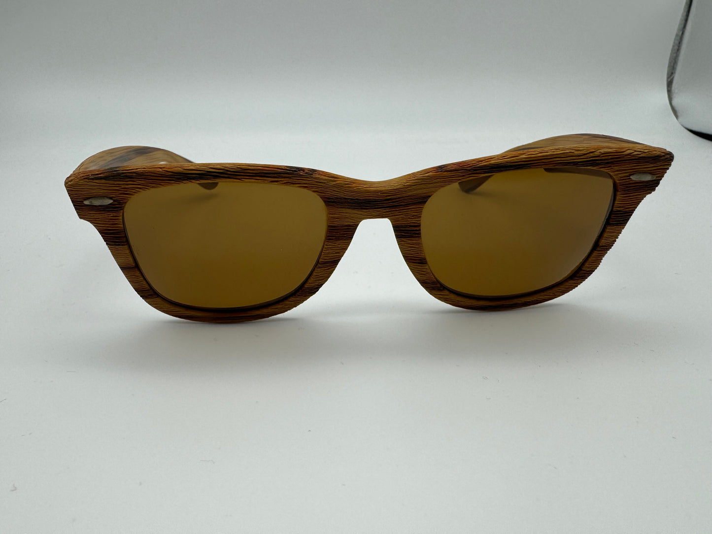 Vintage Ray-Ban Wayfarer Woodies 50mm L1582 Driftwood B-15 Sunglasses Preowned