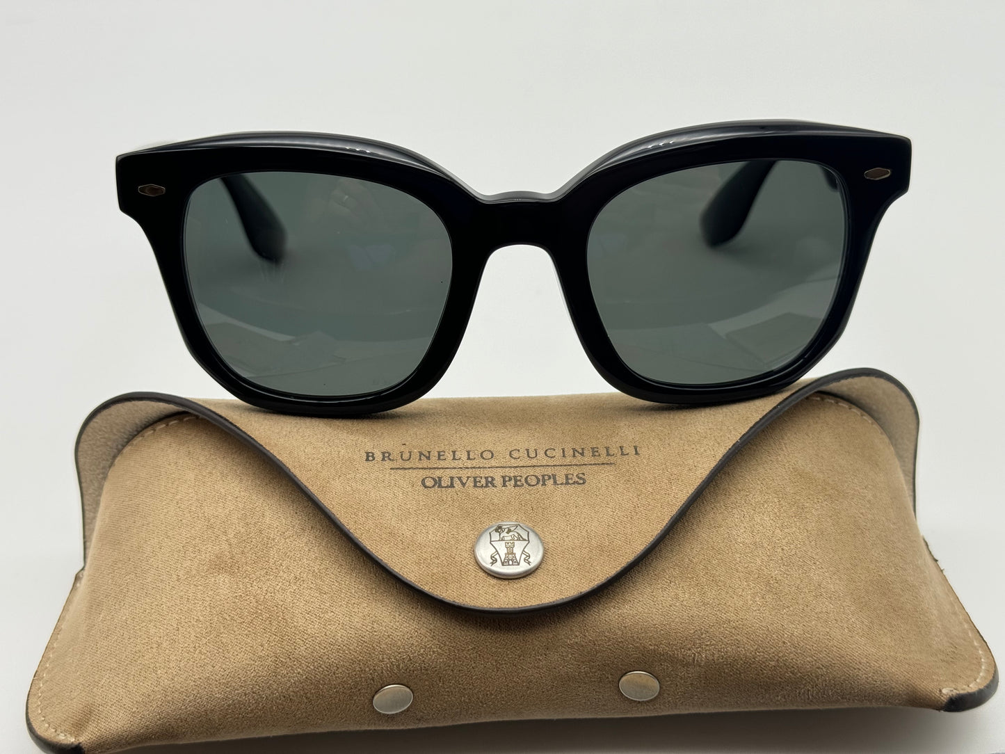 Oliver Peoples Filu 50mm Black / Midnight Express Polarized 1005P72 SU Brunello Cucinelli Italy Open Box