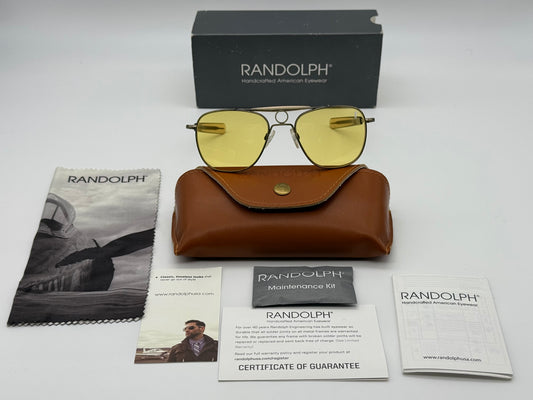 Randolph Aviator II Angler 55mm Antique Brass / Bayonet Amber Lens AT5B632 Randolph Ranger Collab USA