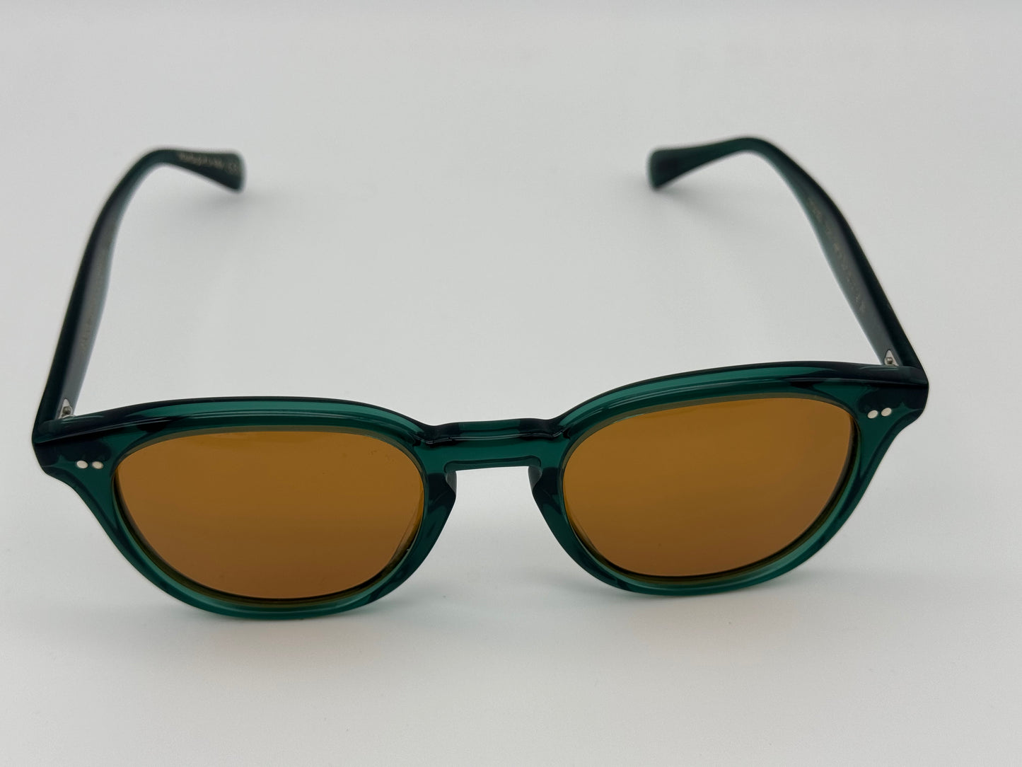 Oliver Peoples Desmon Sun 50mm OV 5454 Translucent Dark Teal / Cognac 176353 Italy NEW