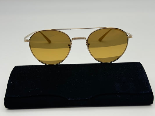 Oliver Peoples X The Row NIGHTTIME 49mm Titanium Gold / Gold Mirror Japan Preowned