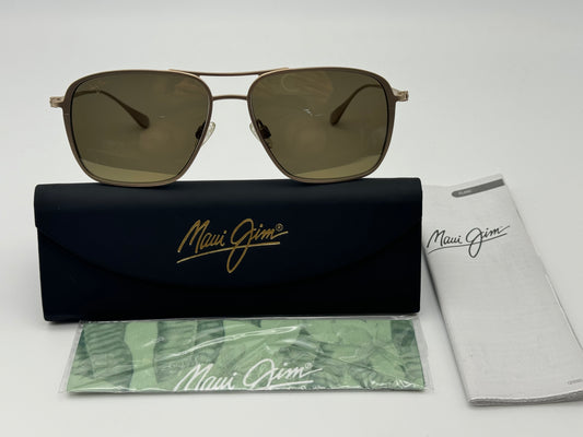 Maui Jim Beaches 57mm H541-16 Satin Gold / HCL Bronze Brown Polarized Sunglasses