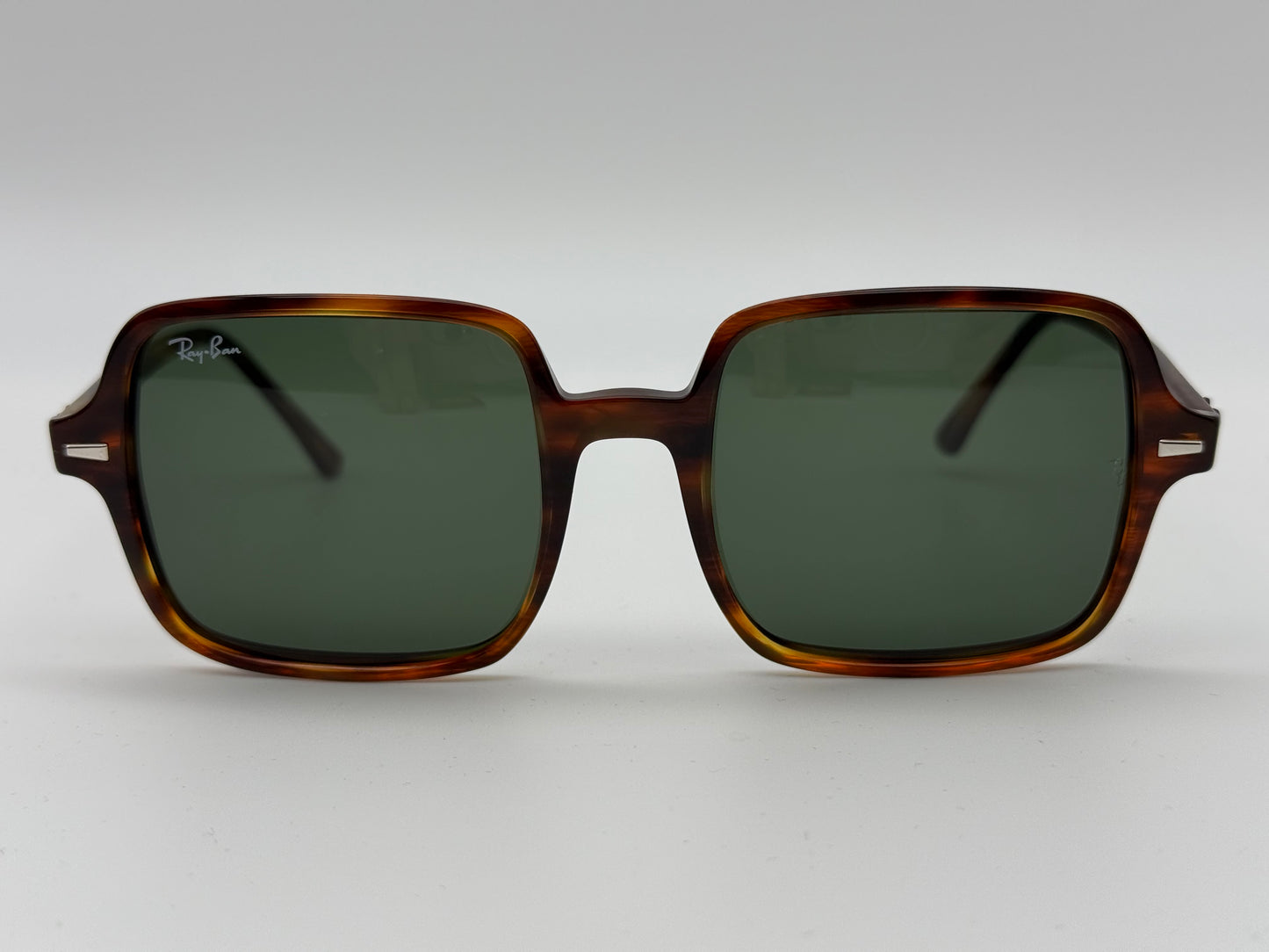 Ray-Ban RB 1973 SQUARE II 53mm 954/31 Stripped Havana / G-15 Glass Lens Italy NEW Missing Box