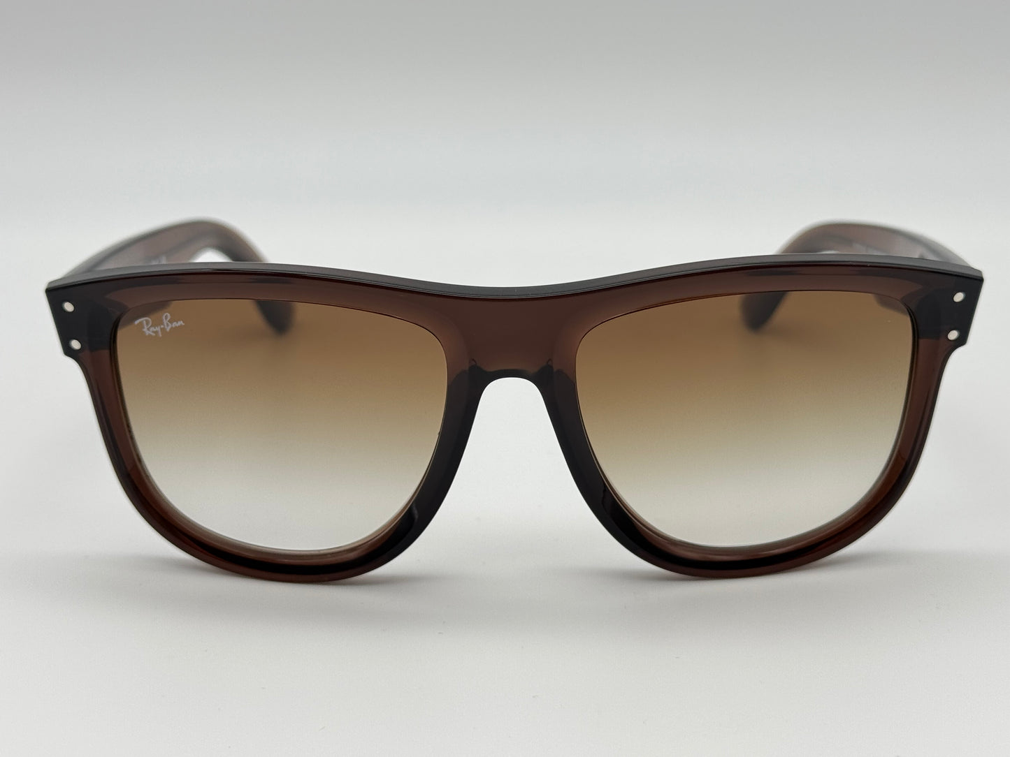 Ray-Ban Boyfriend Reverse 56mm Transparent Brown / Clear Gradient Brown 6709CB RBR 0501 Italy NEW