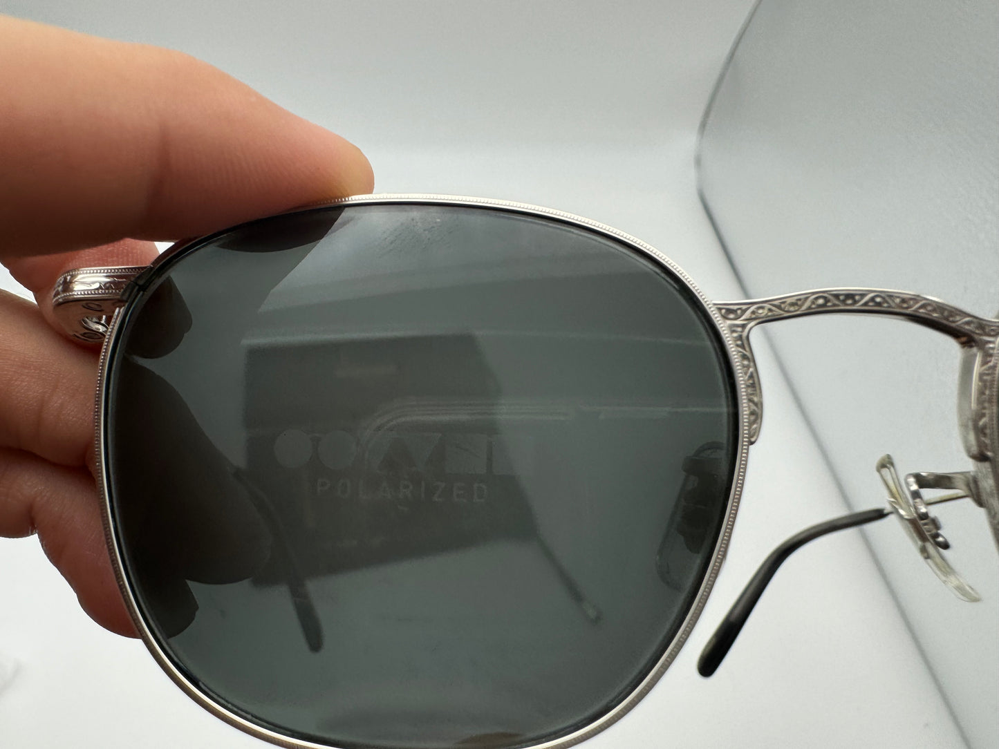 Oliver Peoples Goldsen Sun 52mm Silver Titanium / Midnight Express Polarized OV 1285 ST 5036P2 Japan NEW