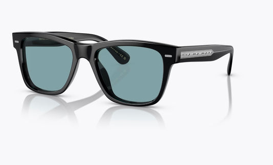 Oliver Peoples Oliver Sun 49mm Limited Edition Black / Teal Polarized OV 5393 SU 1005P1 Italy Defect