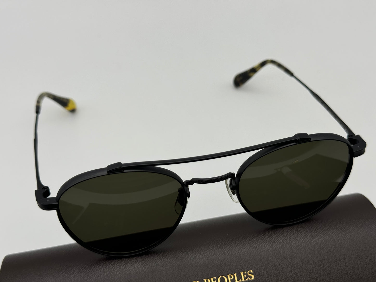 Oliver Peoples Watts 49mm Matte Black / G15 OV 1223 ST titanium 501771 Japan NEW