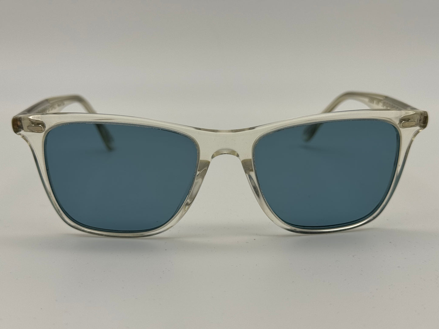 Oliver Peoples Ollis 51mm Pale Citrine / Teal Polarized OV5437SU 1692P1 Italy Preowned