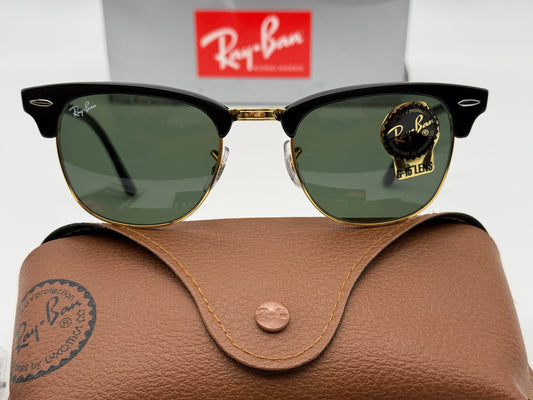 Ray Ban Clubmaster 49mm Custom Silver / Gold RB3016 NEW