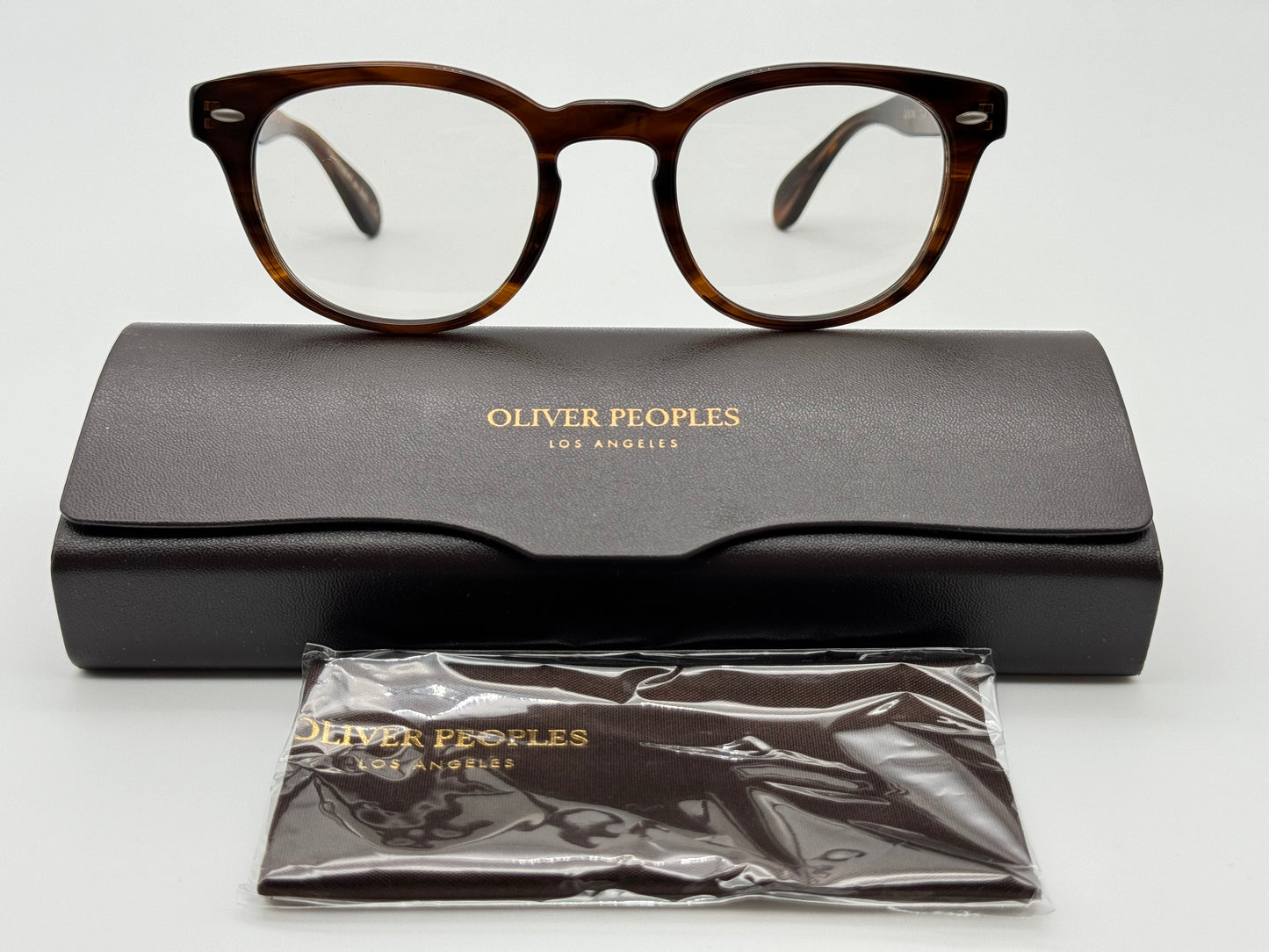 Oliver Peoples Sheldrake 47mm Blue Light Filter / Tuscany Tortoise OV 5036 Italy NEW