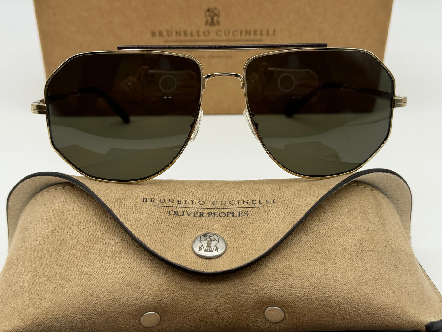 Oliver Peoples Moraldo 59mm OV 1317 Gold / G-15 Titanium 50371 Brunello Cucinelli Japan