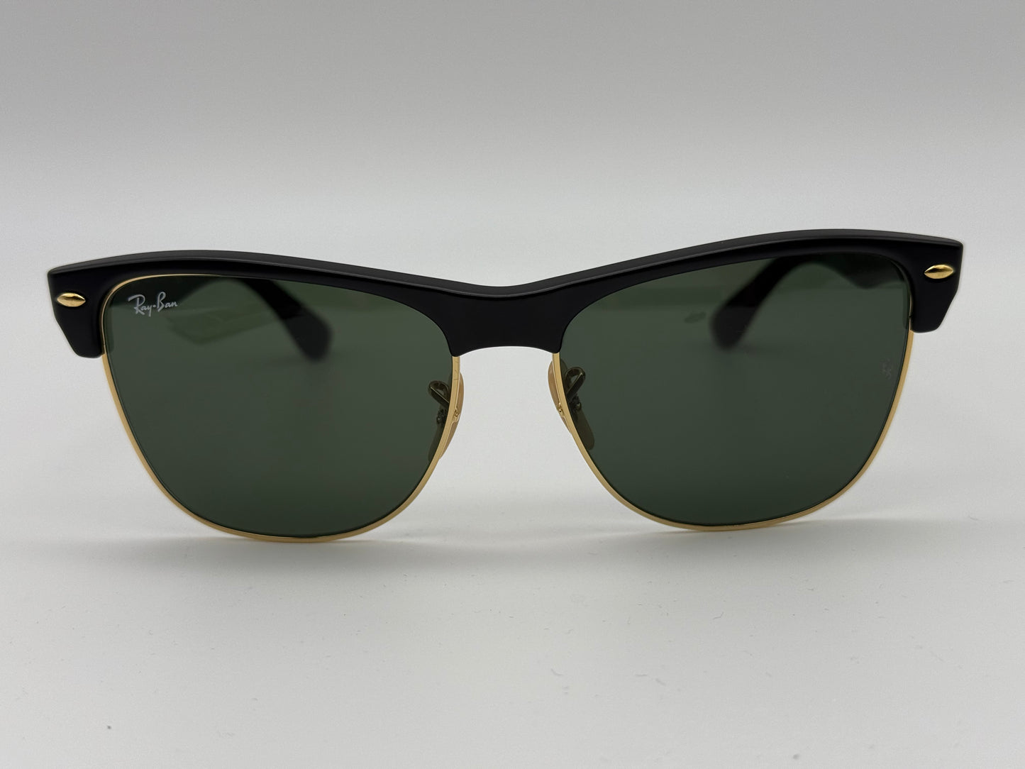 Ray-Ban Clubmaster Oversized 57mm RB 4175 Black / Gold G-15 877 Italy NEW