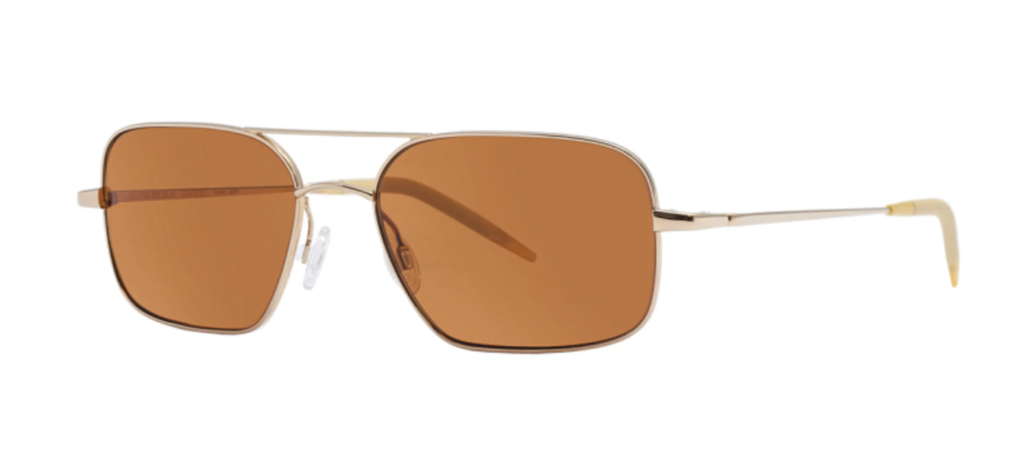 Oliver Peoples Victory G 55 Gold / Cognac Burn Notice Michael Weston Rare Polarized Missing Box