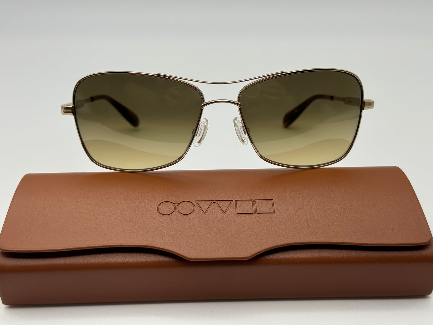 Oliver Peoples Sanford 57mm OV 1130 S Gold / Chrome Amber Photochromic 5132 / 85 Japan Missing Box