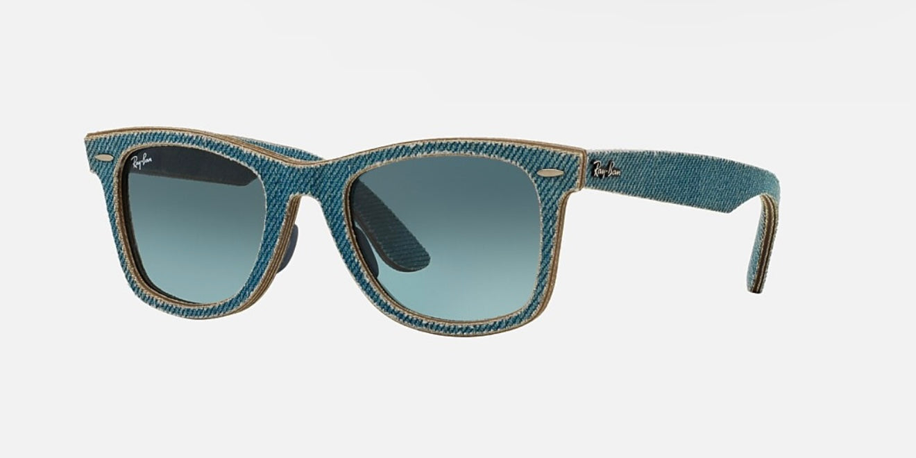 Ray Ban Wayfarer 52mm Polished Light Blue Denim / Blue Gradient NEW