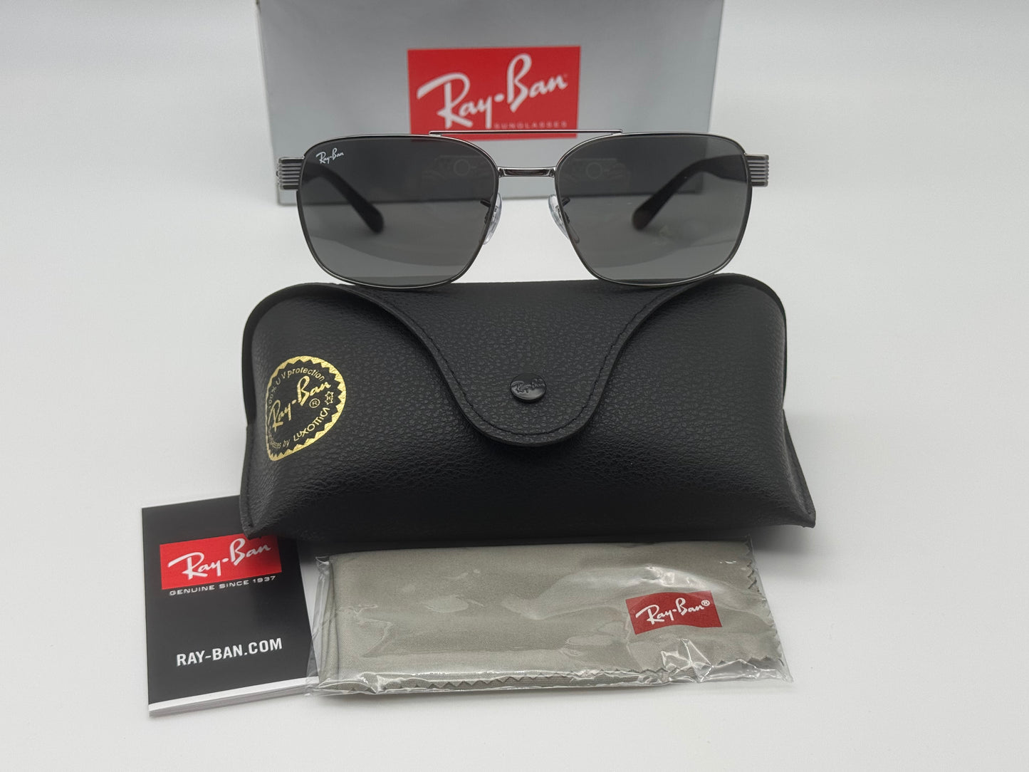 Ray-Ban RB 3751 58mm Gunmetal / Dark Gray 004/B1 NEW