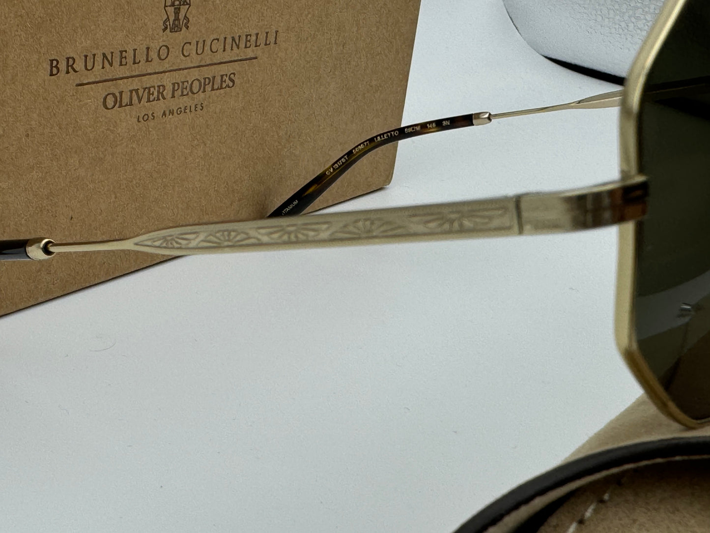 Oliver Peoples Moraldo 59mm OV 1317 Gold / G-15 Titanium 50371 Brunello Cucinelli Japan