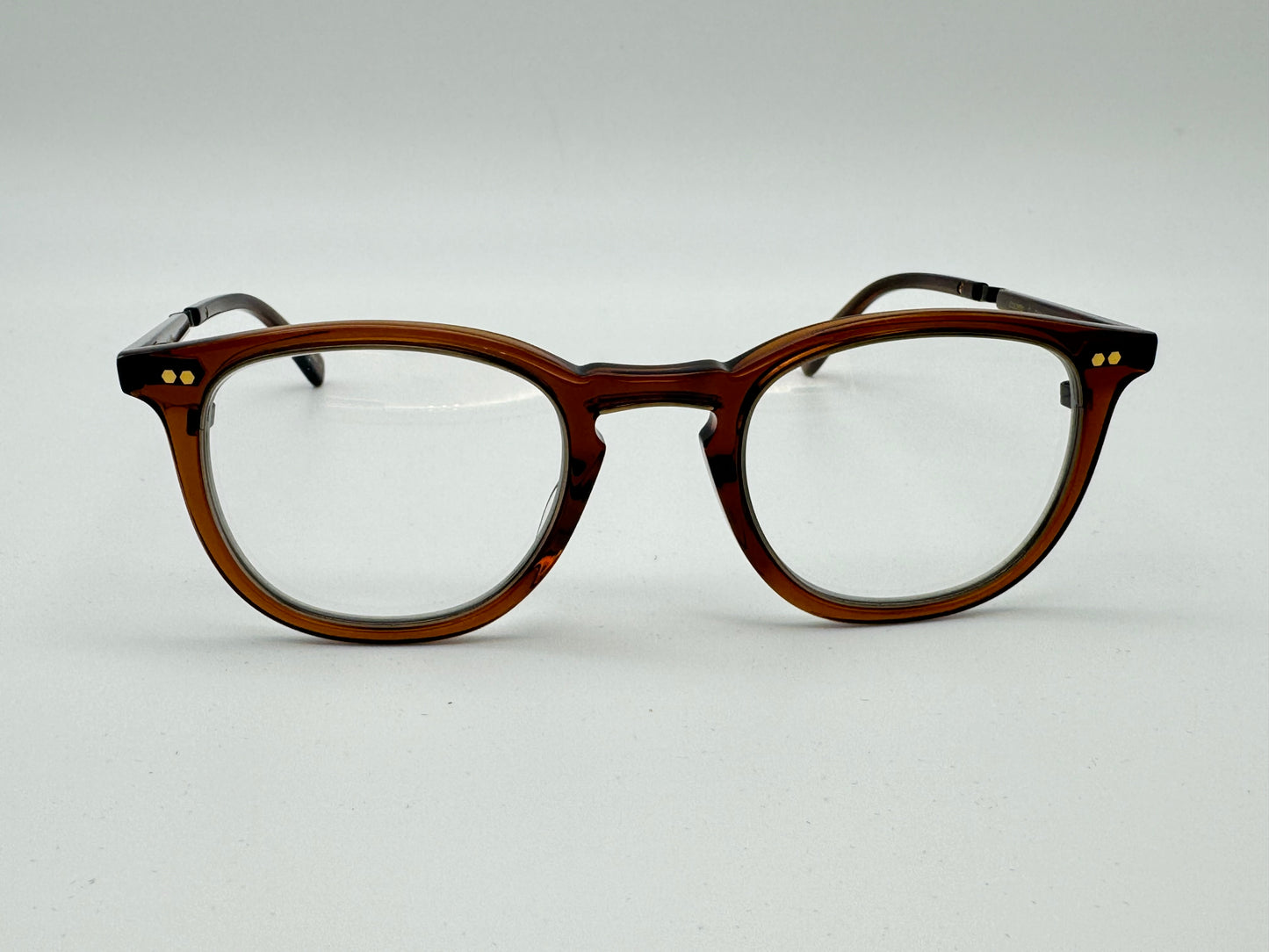 Mr. Leight Coopers C 46mm Eyeglass Carmelita / Antique Gold Titanium Limited Japan NEW